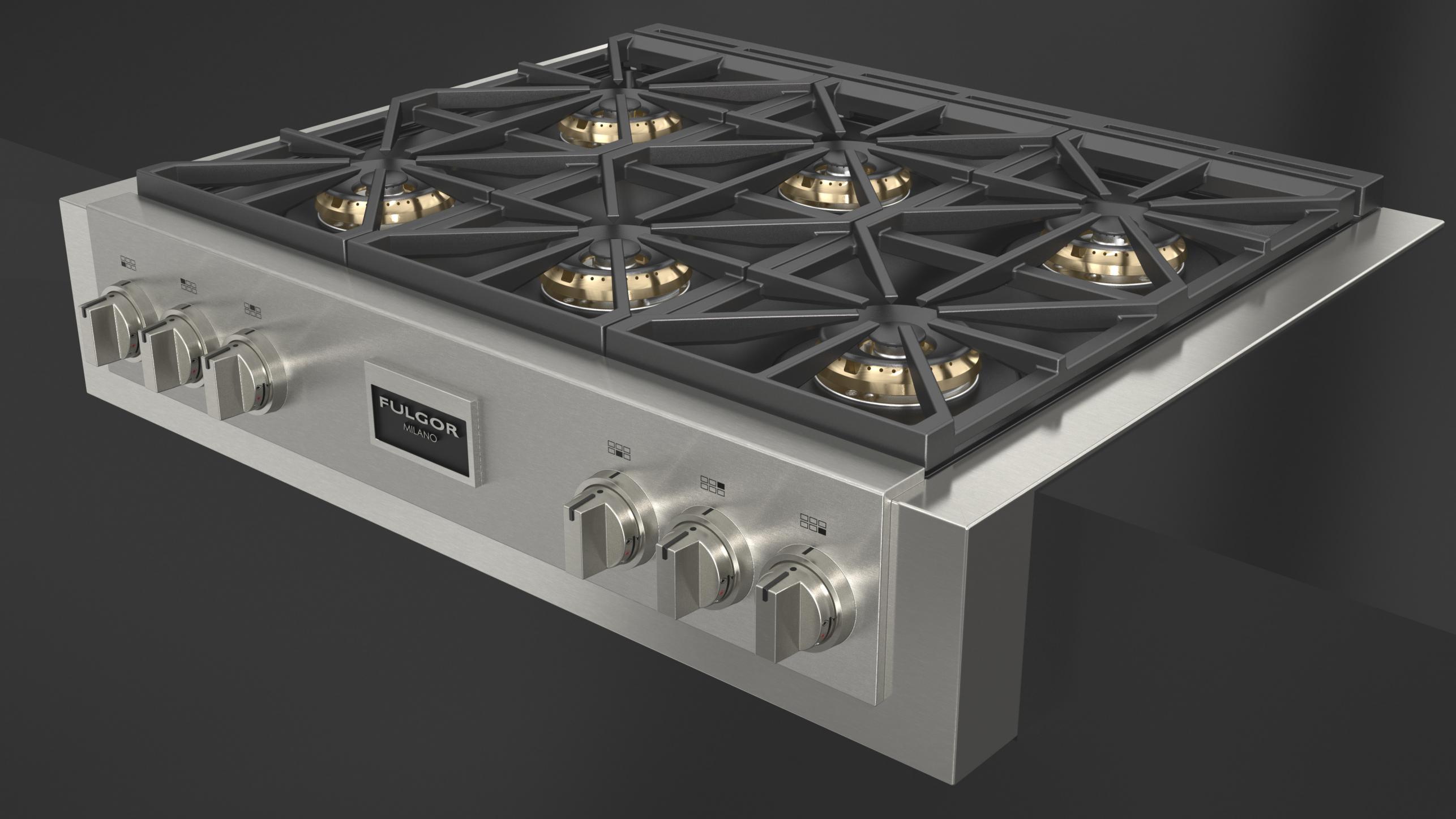 36" PROFESSIONAL RANGE TOP Fulgor Milano